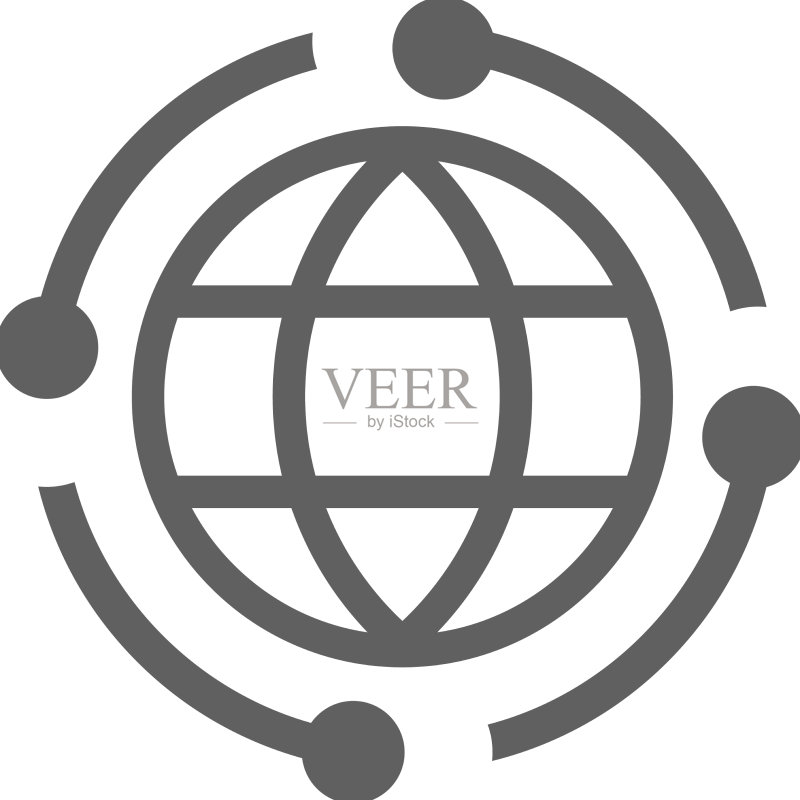 互联互通国际灰色图标图标素材