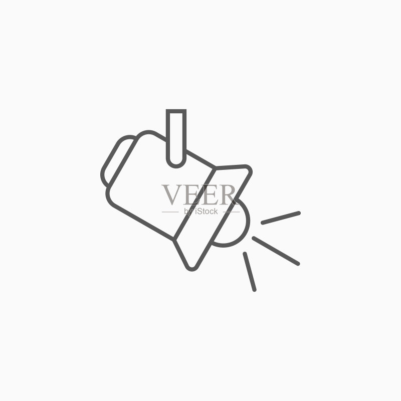 聚光灯图标,灯光矢量标志图标素材