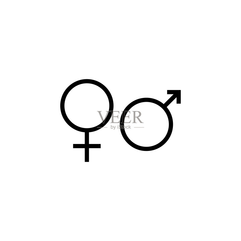 性别图标、男性矢量图、女性插画图标素材