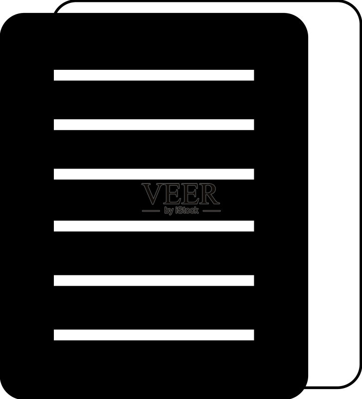 文档图标纸张轮廓符号图标素材