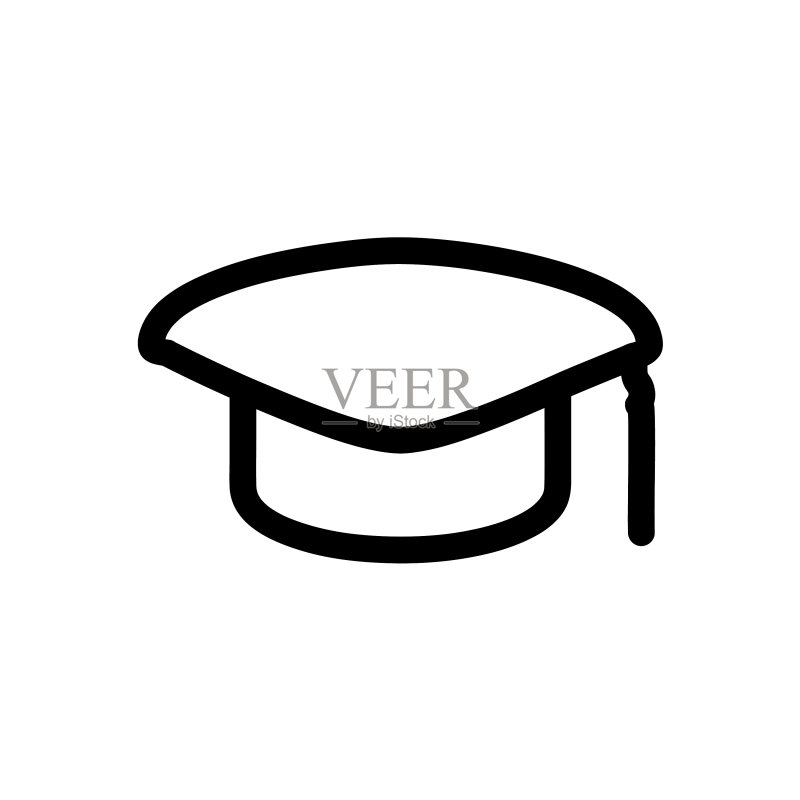 毕业帽图标毕业帽线条图标图标素材