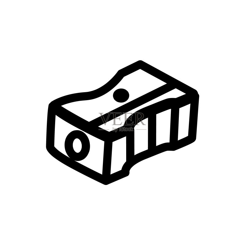 卷笔刀图标线条图标素材