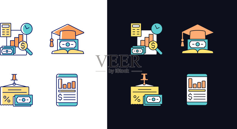 投资主题RGB颜色图标图标素材