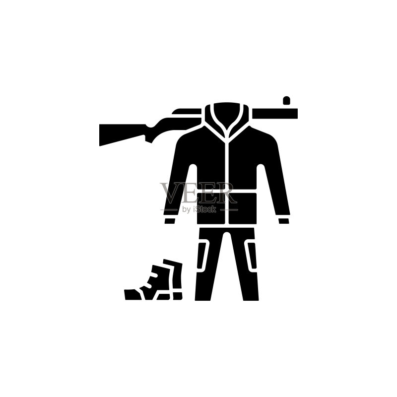 狩猎装备黑色图标图标素材