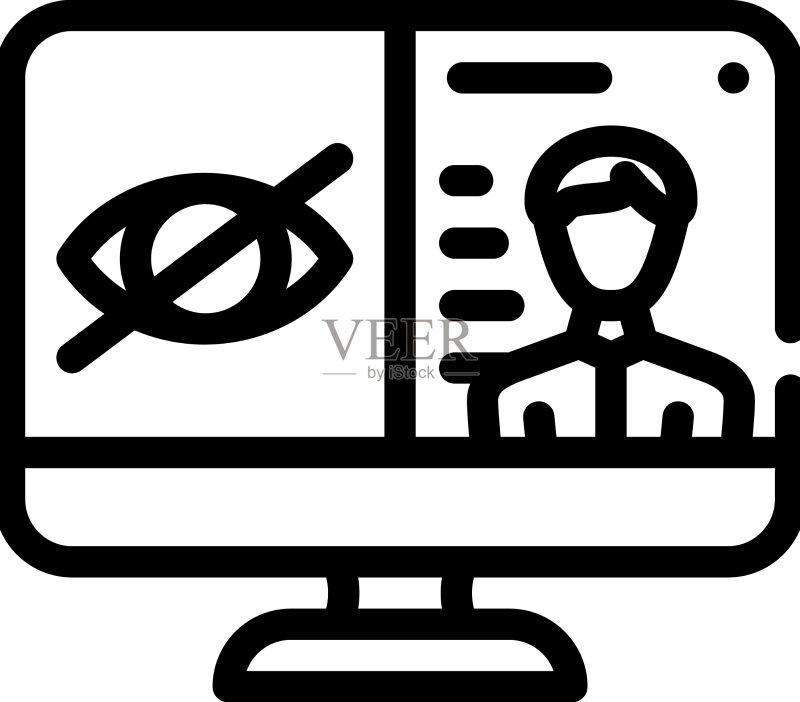 缺少视频线性图标图标素材