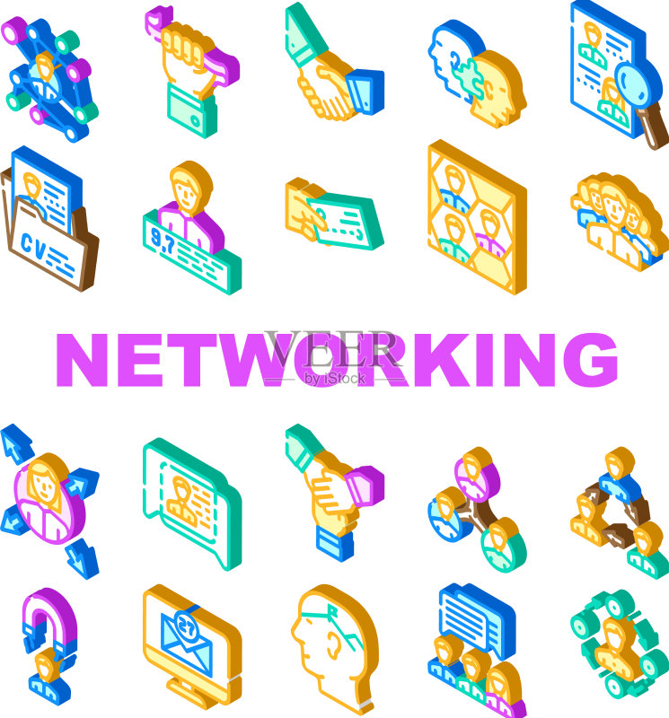 全球通信网络图标集图标素材