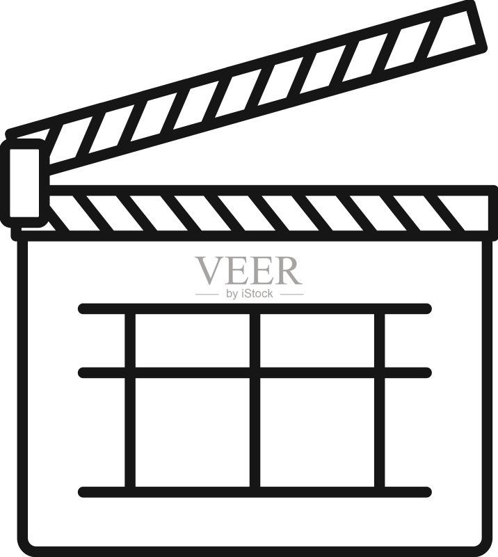 电影场记板图标轮廓图标素材