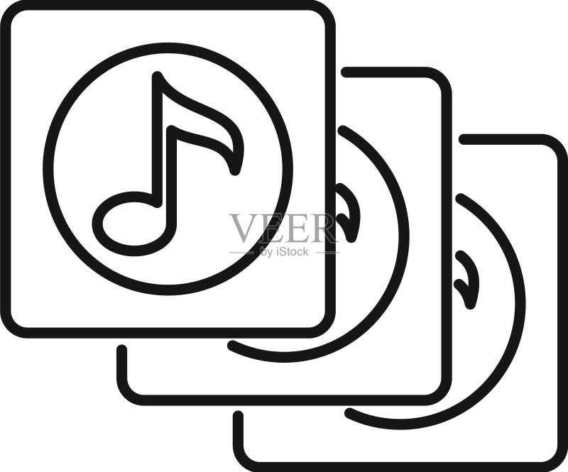 歌单歌曲专辑轮廓图标图标素材