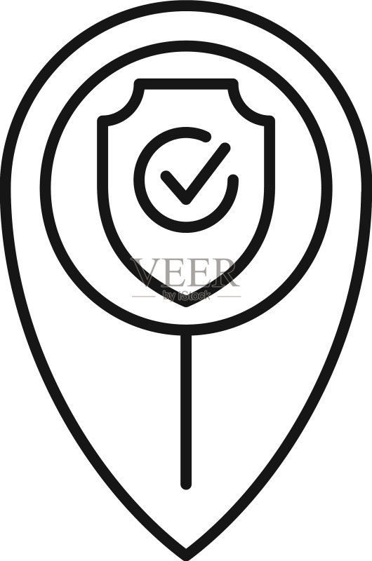 可靠性定位图标轮廓图标素材
