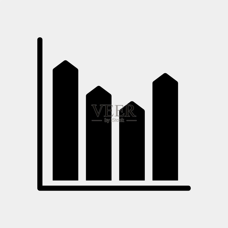 用于任何项目的实体条形图图标图标素材