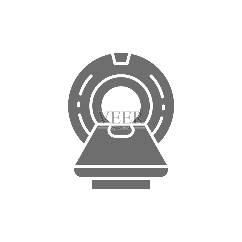 MRI扫描仪磁共振成像设备图标素材