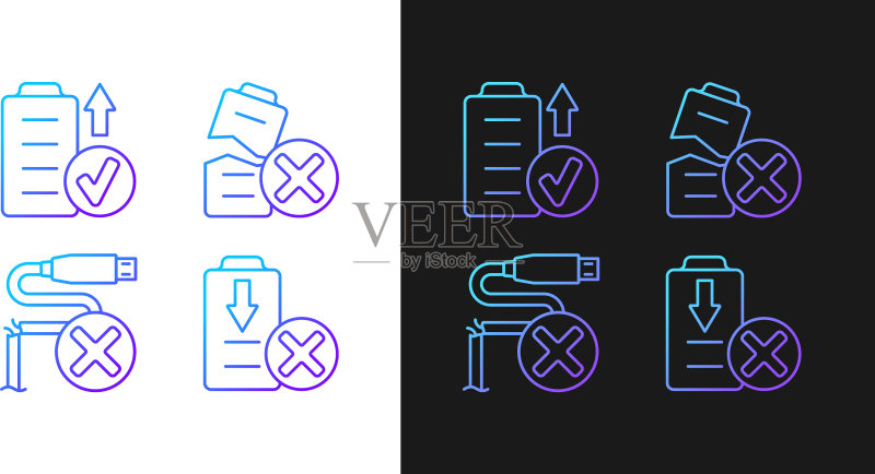 四轴飞行器渐变手动标签图标集图标素材
