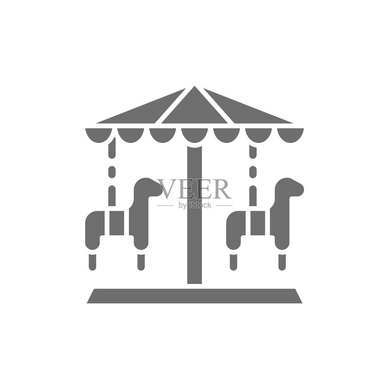 传统旋转木马图标素材