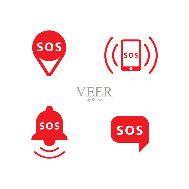 SOS矢量图标设计图标素材