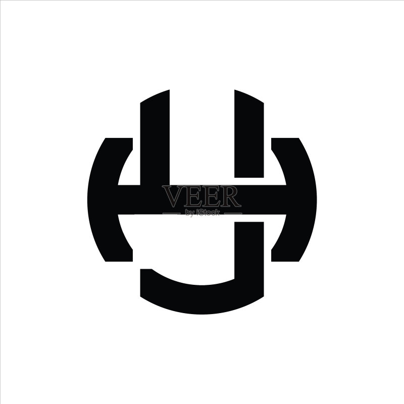 YH字母标志设计模板图标素材