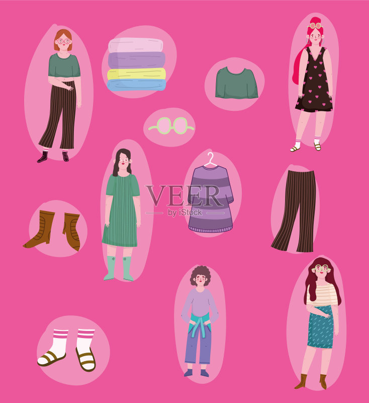 女士服装套装图标素材
