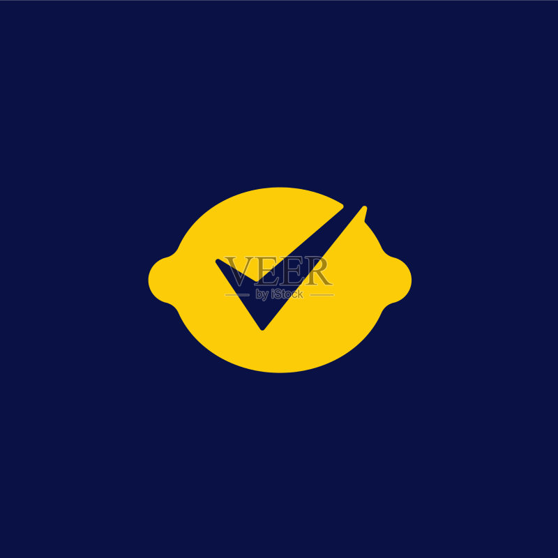 柠檬复选标记Logo图标图标素材