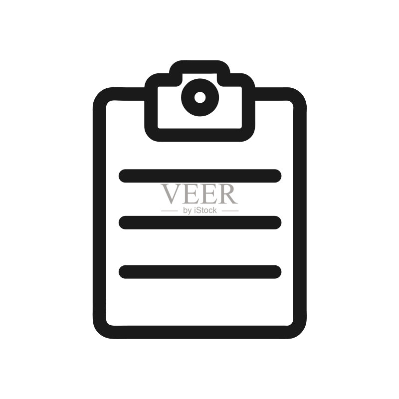 剪贴板线条图标隔离的简单图标图标素材