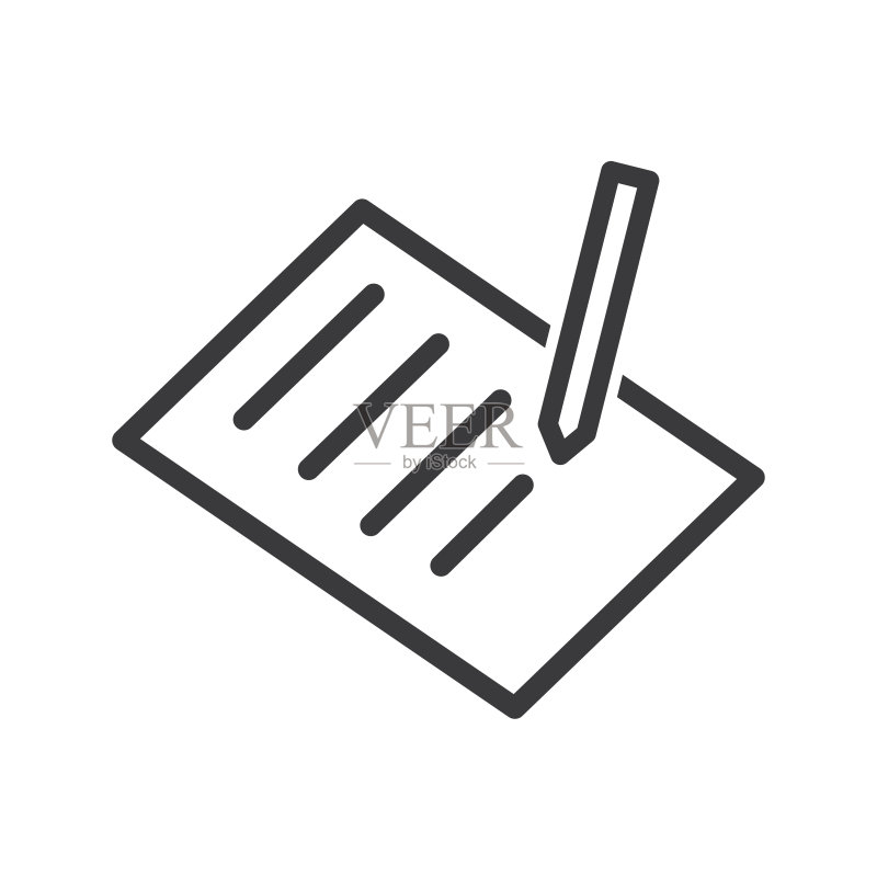 签署合同的钢笔矢量图标,适用于商业应用和网站图标素材