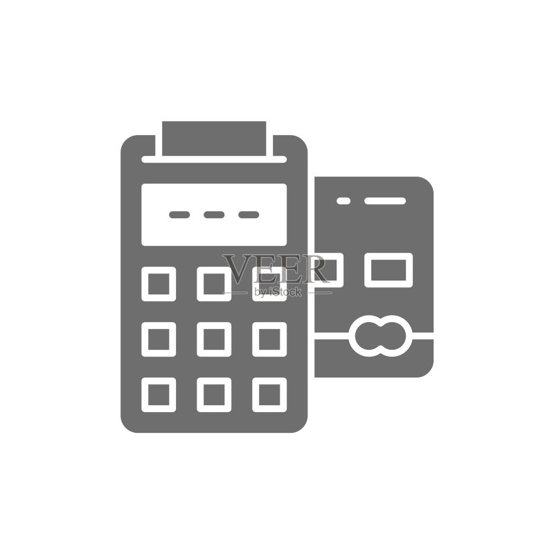 POS信用卡银行终端支付图标素材
