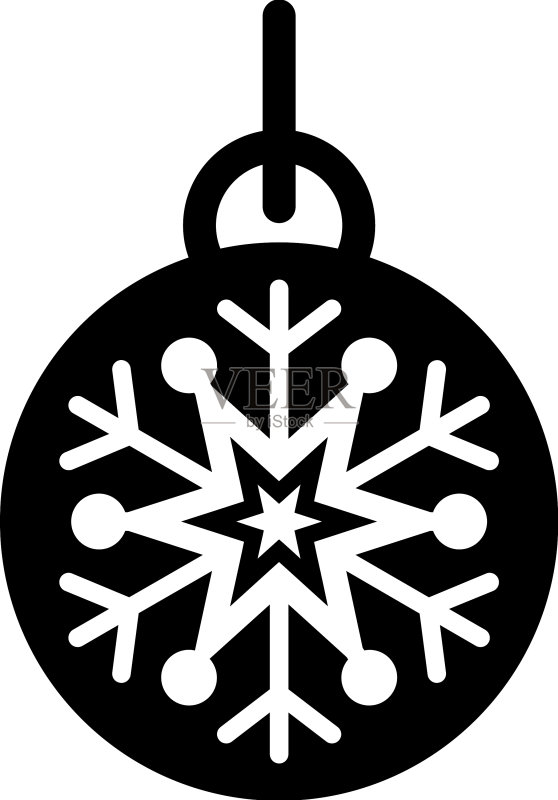 雪花吊坠图标素材