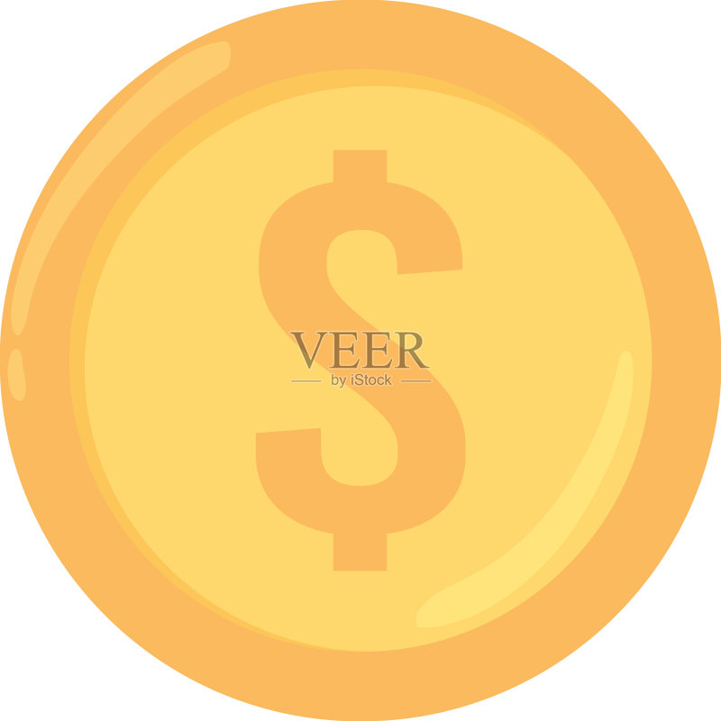 硬币现金图标素材