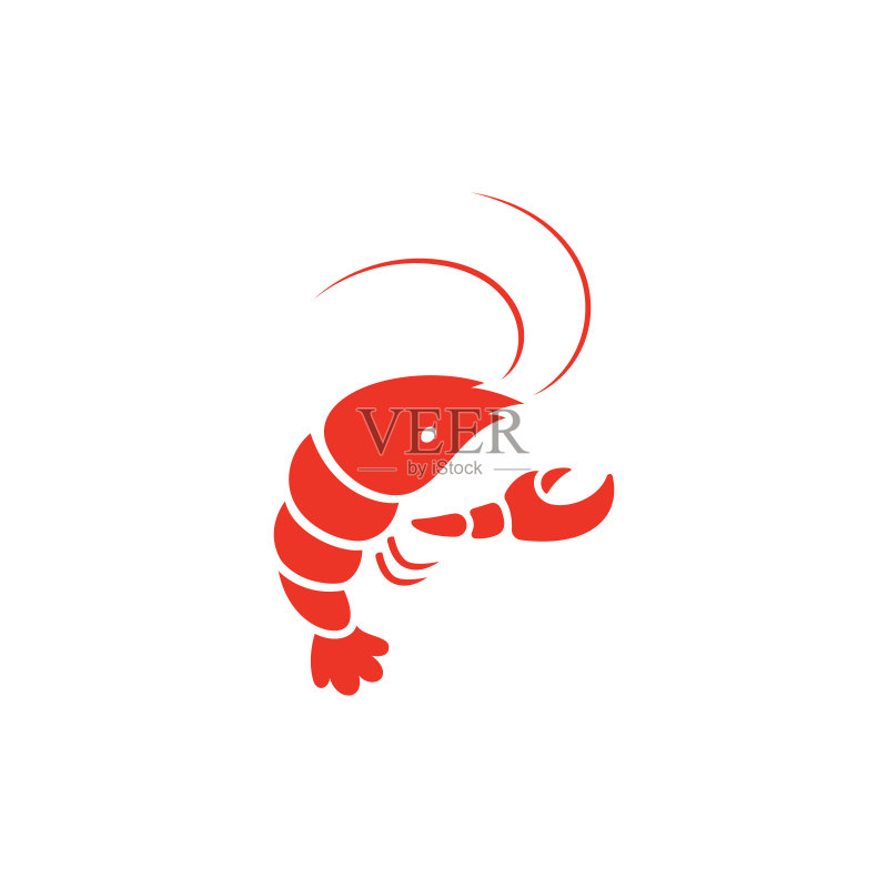 虾矢量图标插图图标素材