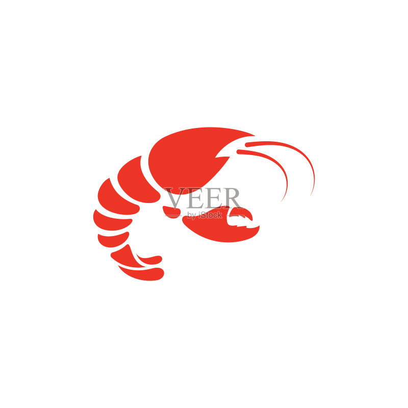 虾矢量图标插图图标素材