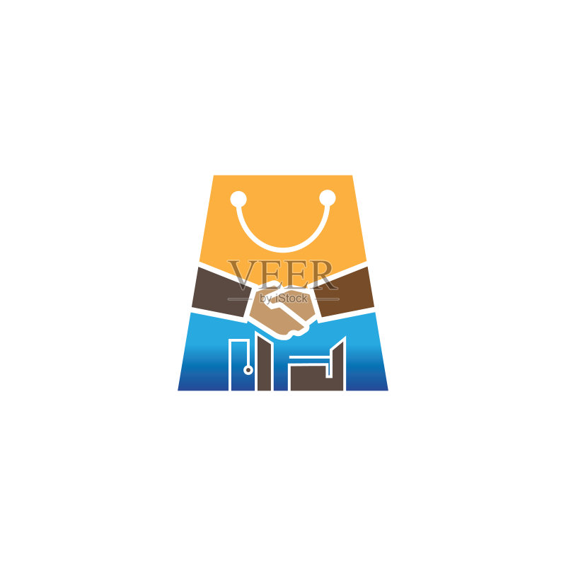 购物审批Logo手绘设计图标素材