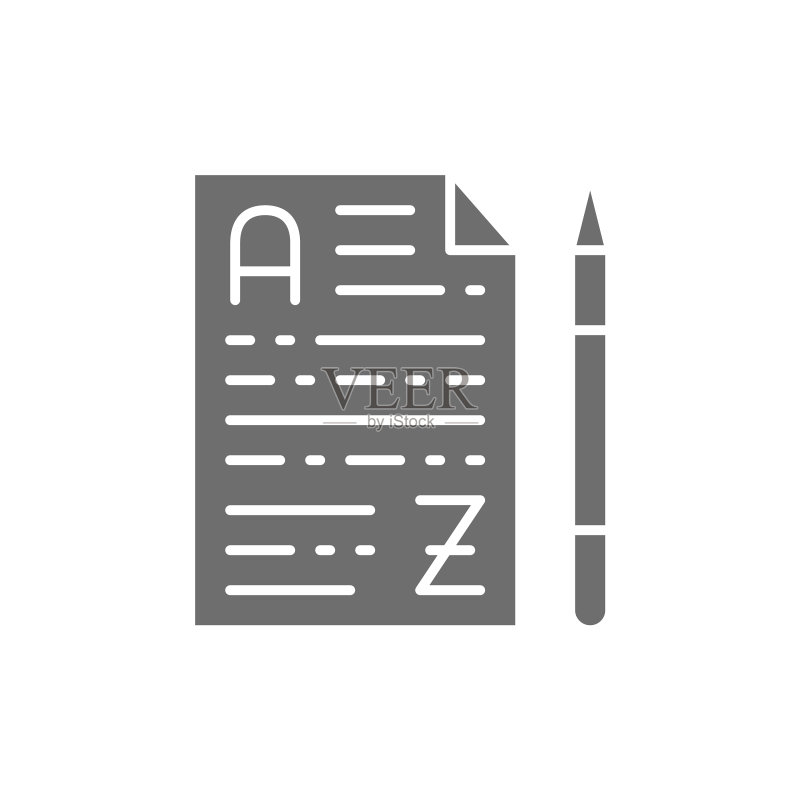 便签纸和铅笔翻译对话图标素材