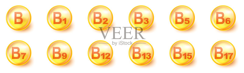 B族维生素圆形图标图标素材