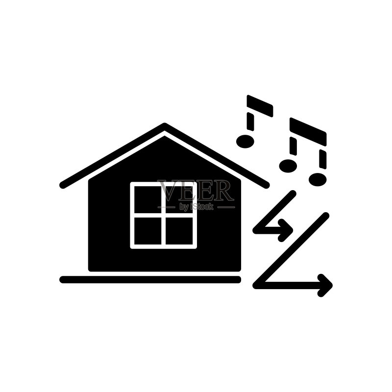 隔音黑色图标图标素材