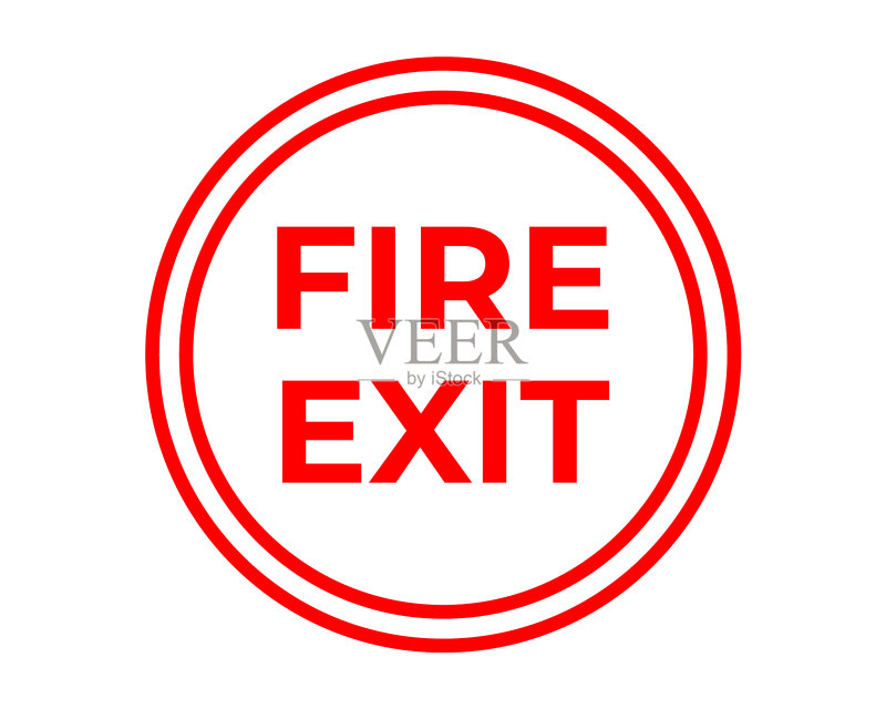 消防出口标志图标素材