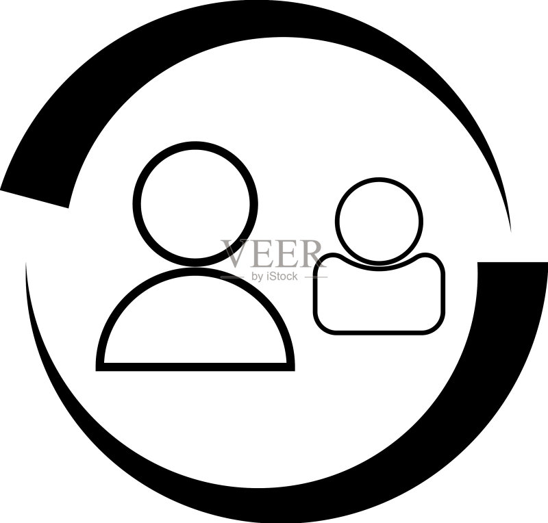人事变动线性图标图标素材