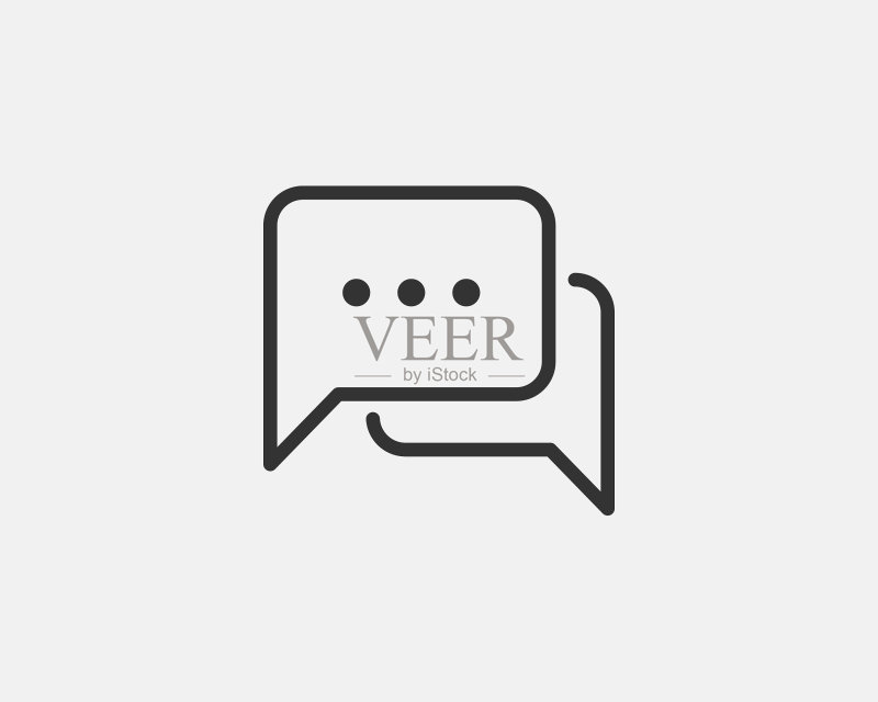 聊天图标设计元素对话气泡语音符号图标素材