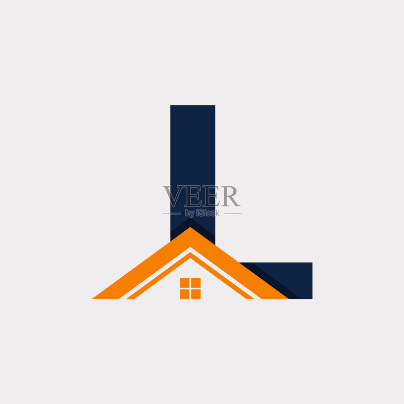 房地产首字母L房屋logo设计图标素材
