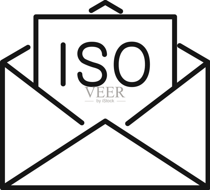ISO标准图标轮廓质量策略图标素材