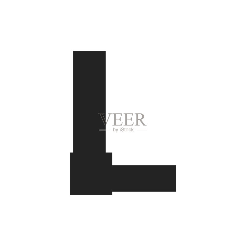 字母L建筑服务与建筑图标素材