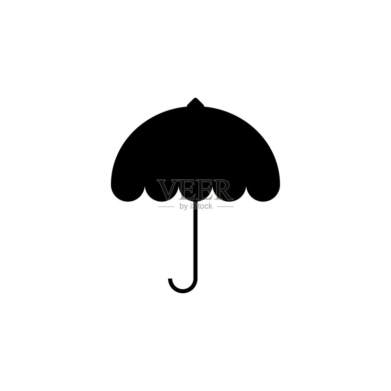 雨伞图标、雨矢量图、伞插画图标素材
