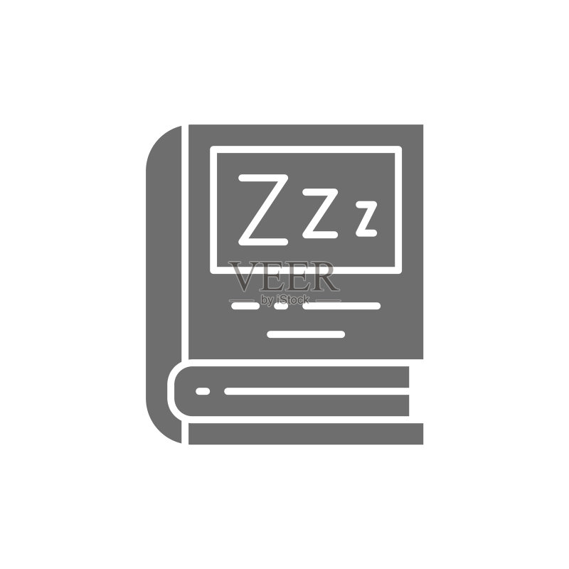 睡前读物灰色图标图标素材