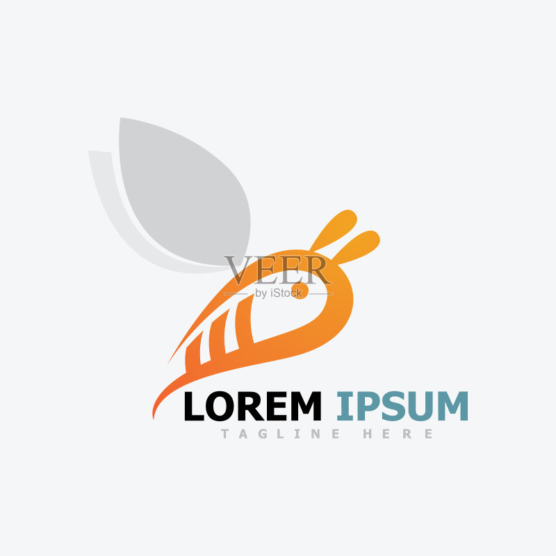蜂巢蜜蜂动物logo图像图标素材