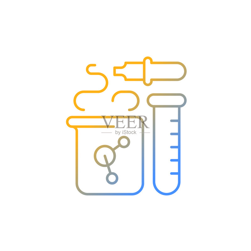 化学渐变线性矢量图标图标素材