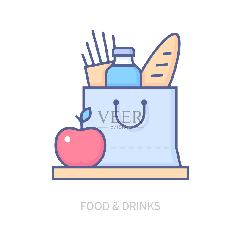 食物和饮品-现代线条设计风格图标图标素材