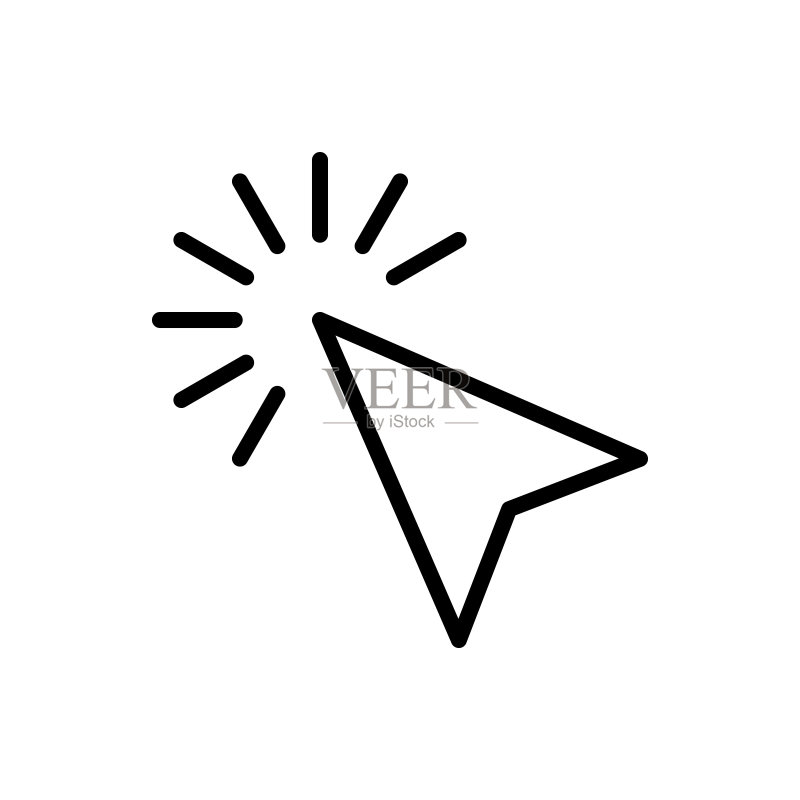 点击图标,光标图标矢量插图图标素材