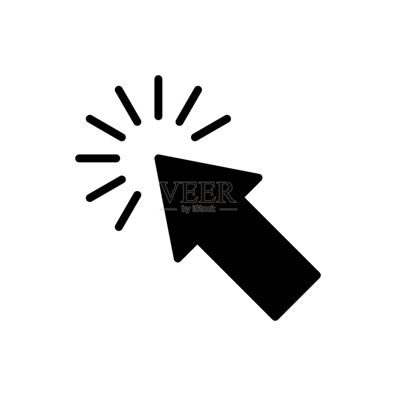 点击图标,光标图标矢量插图图标素材