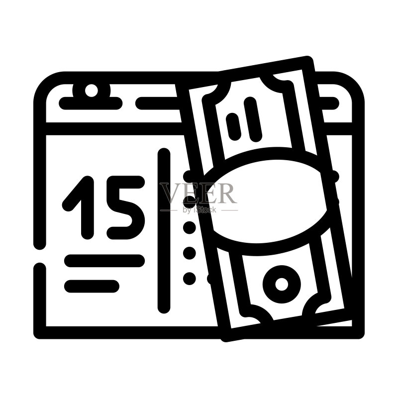 支付赡养费日线条图标矢量图图标素材
