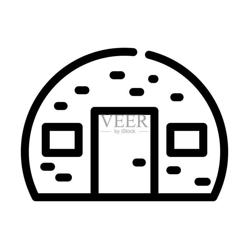 金属材料房屋线条图标矢量图图标素材