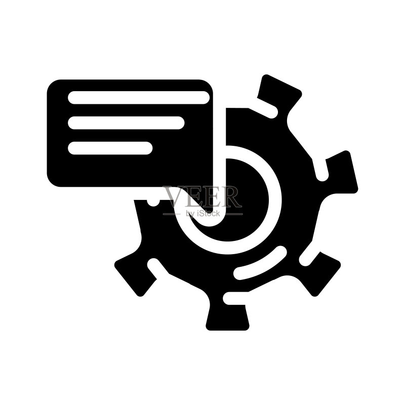 客服沟通字形图标矢量图图标素材