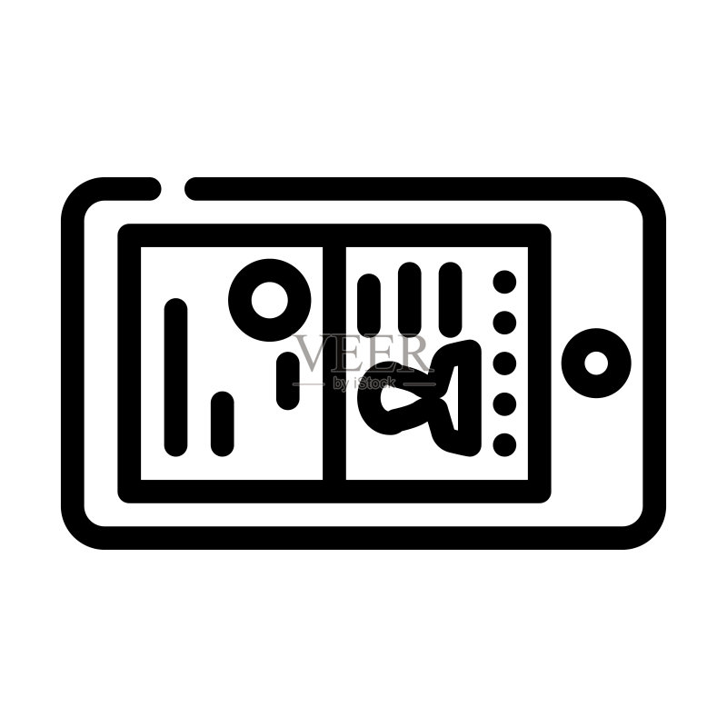 拍摄文件取景器线性图标矢量图图标素材