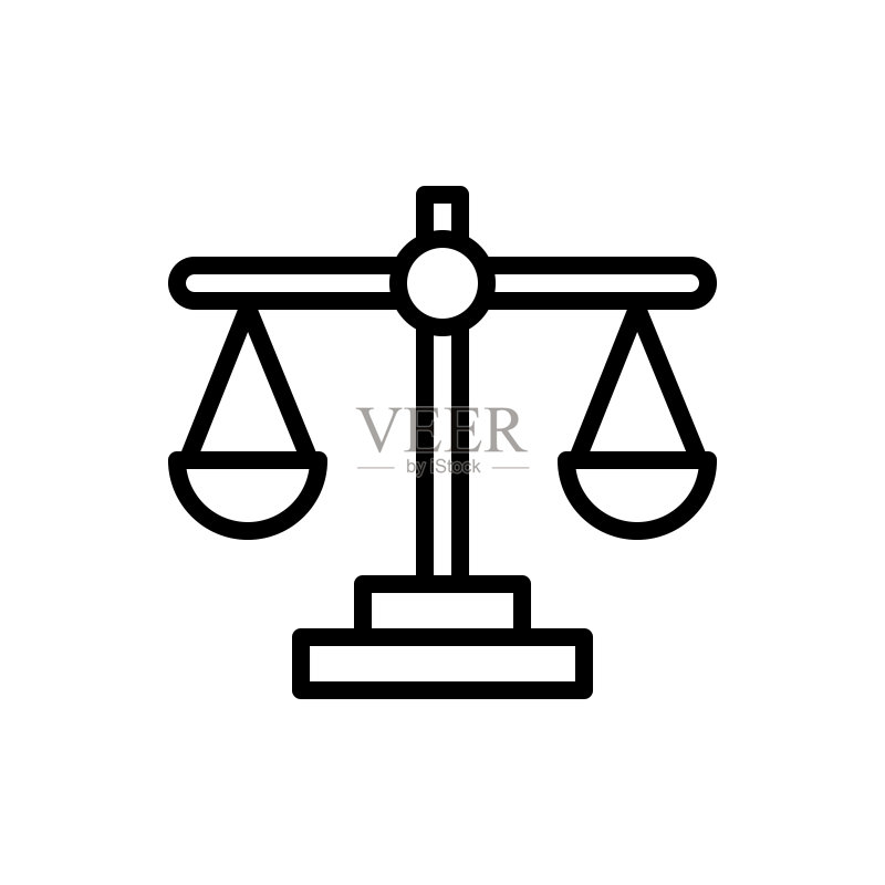 法律图标,法官图标矢量插图图标素材
